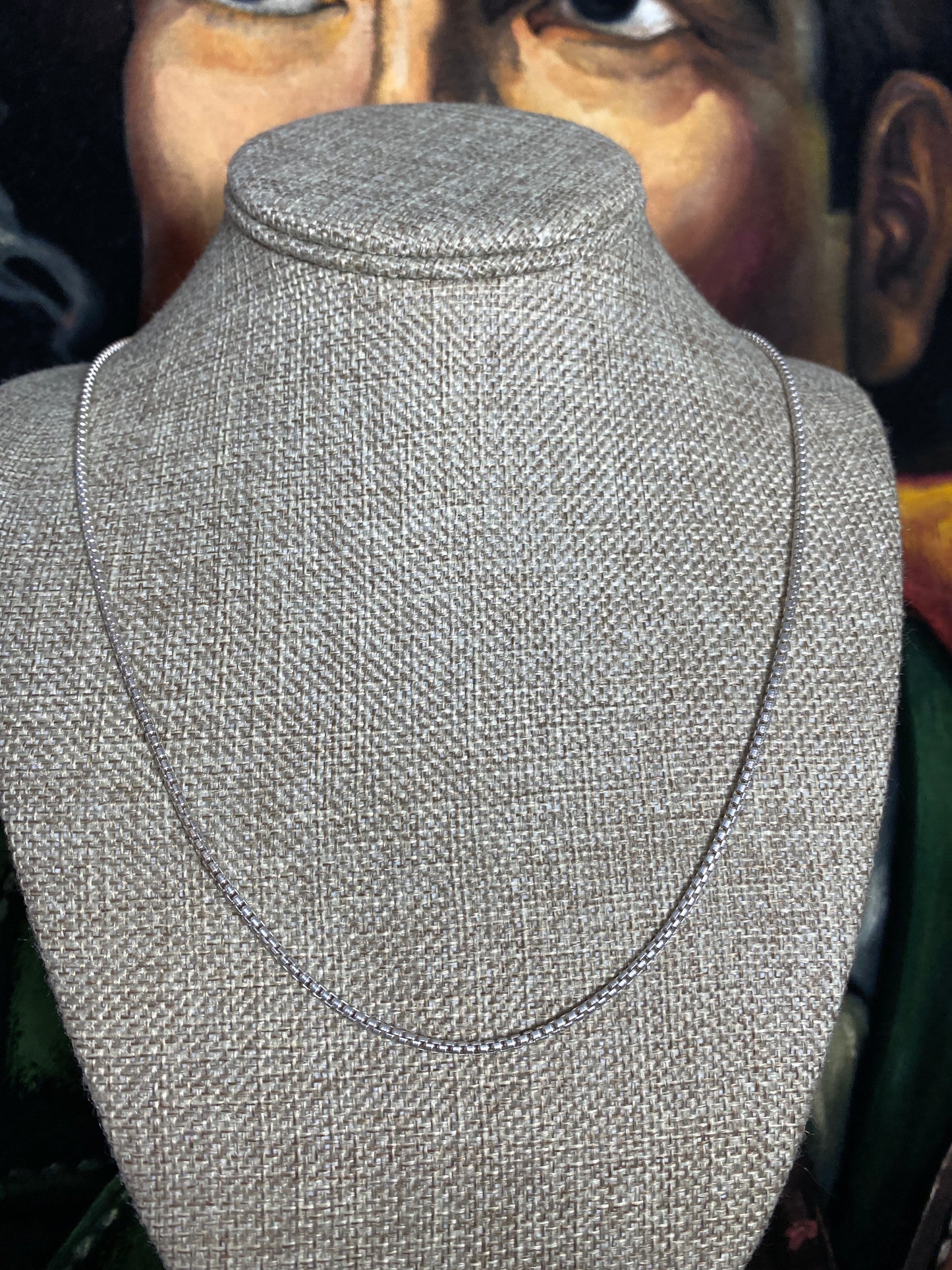 .925 Sterling Silver Box Link Chain 24”