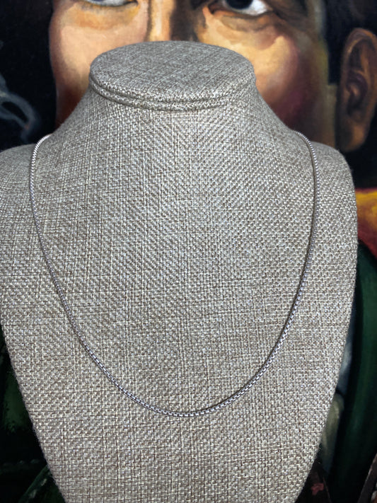 .925 Sterling Silver Box Link Chain 24”