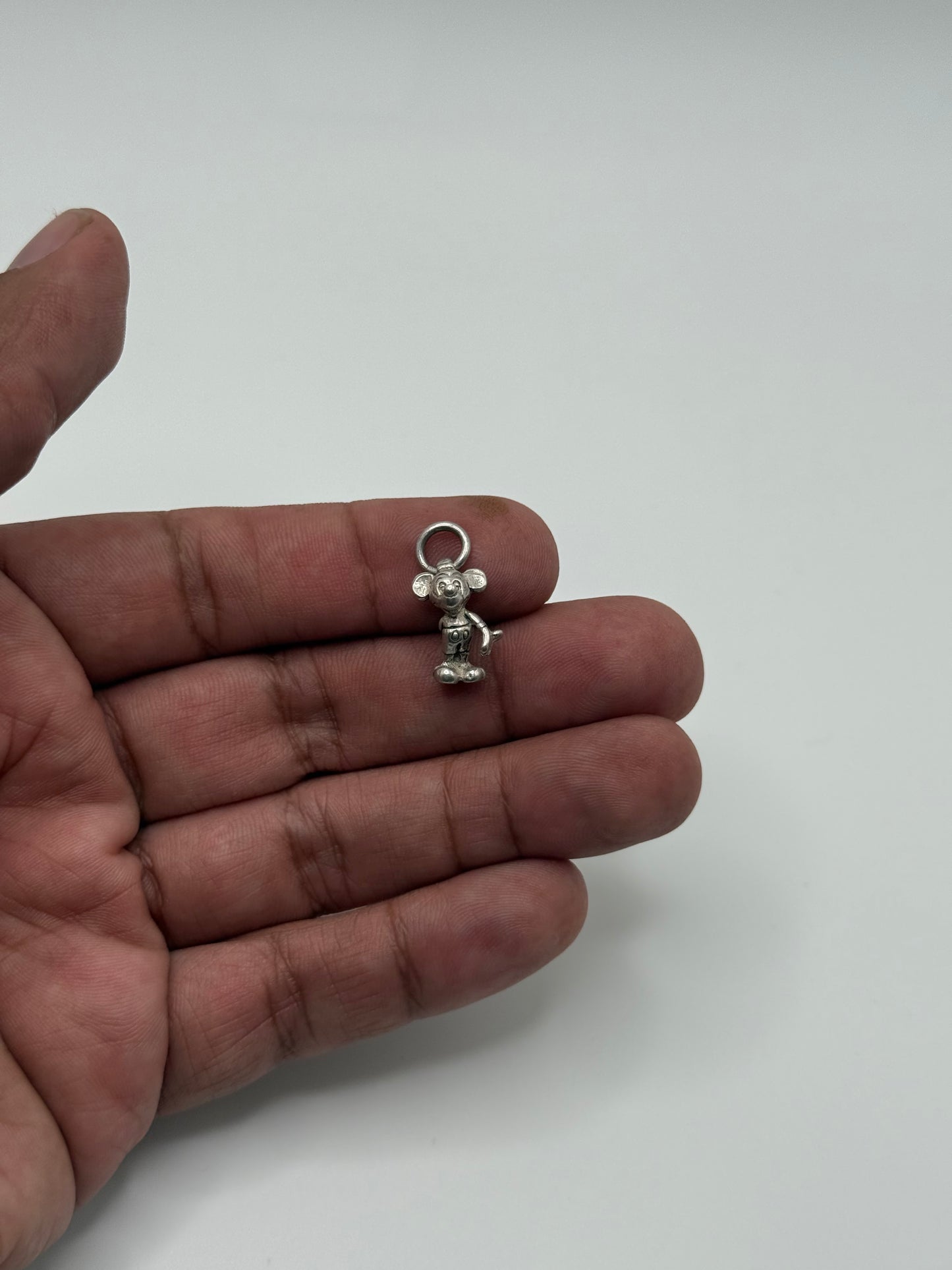 .925 Sterling Silver Mickey Mouse Charm Pendant