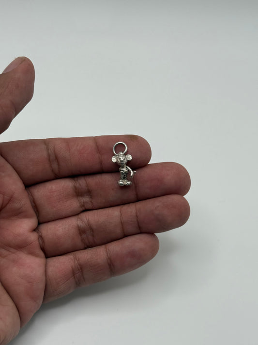 .925 Sterling Silver Mickey Mouse Charm Pendant