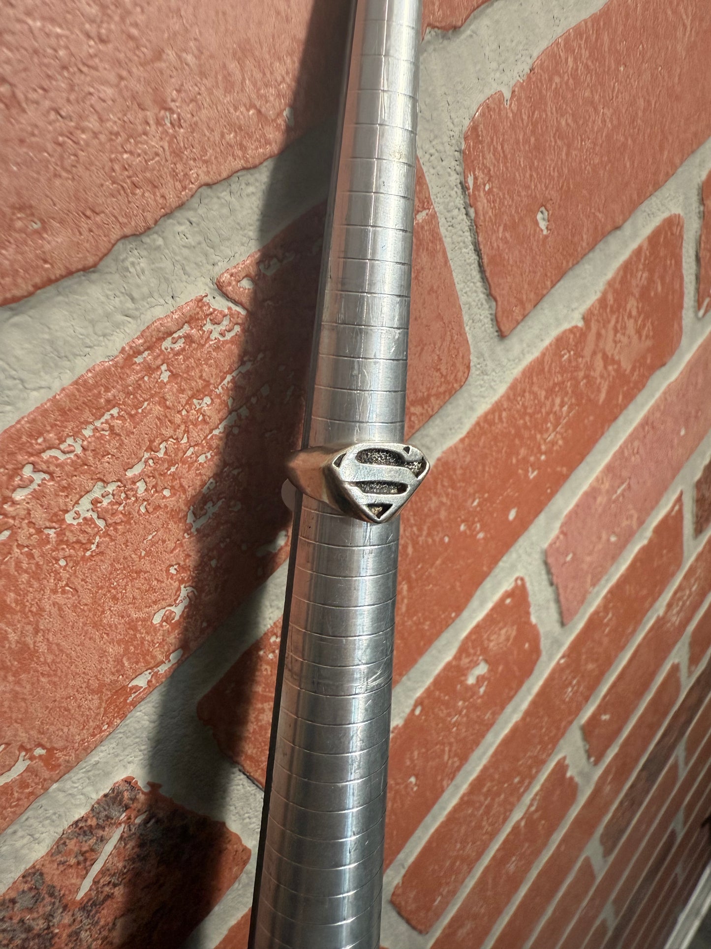 .925 Sterling silver Superman ring 7.5”