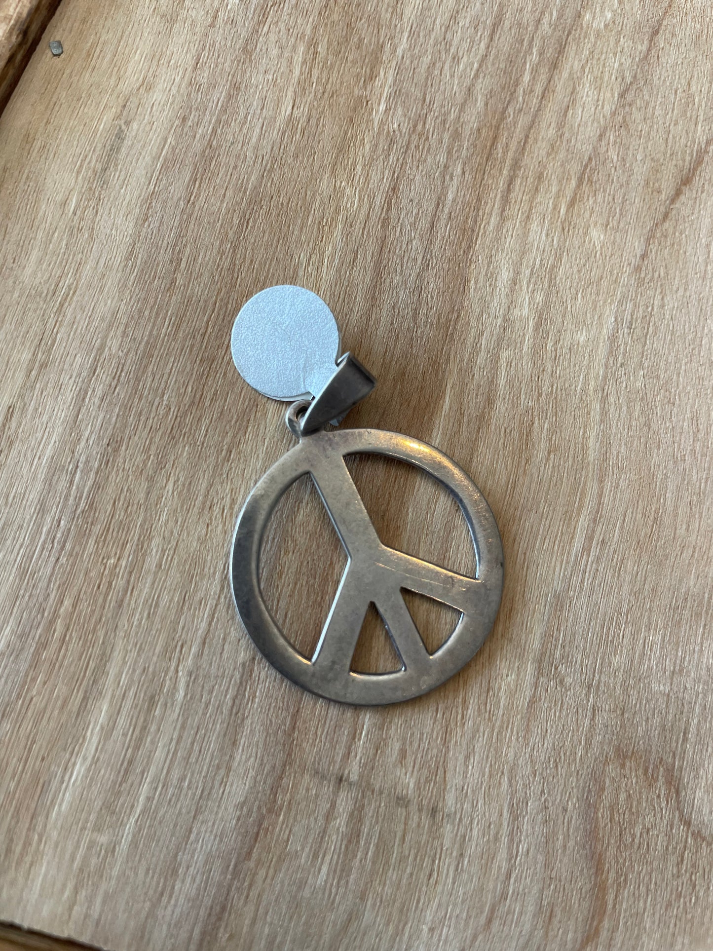 .925 sterling silver peace pendant