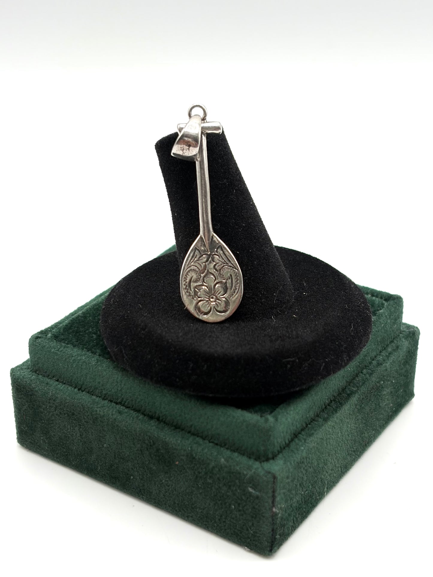 .925 Sterling Silver Decorative Spoon Pendent
