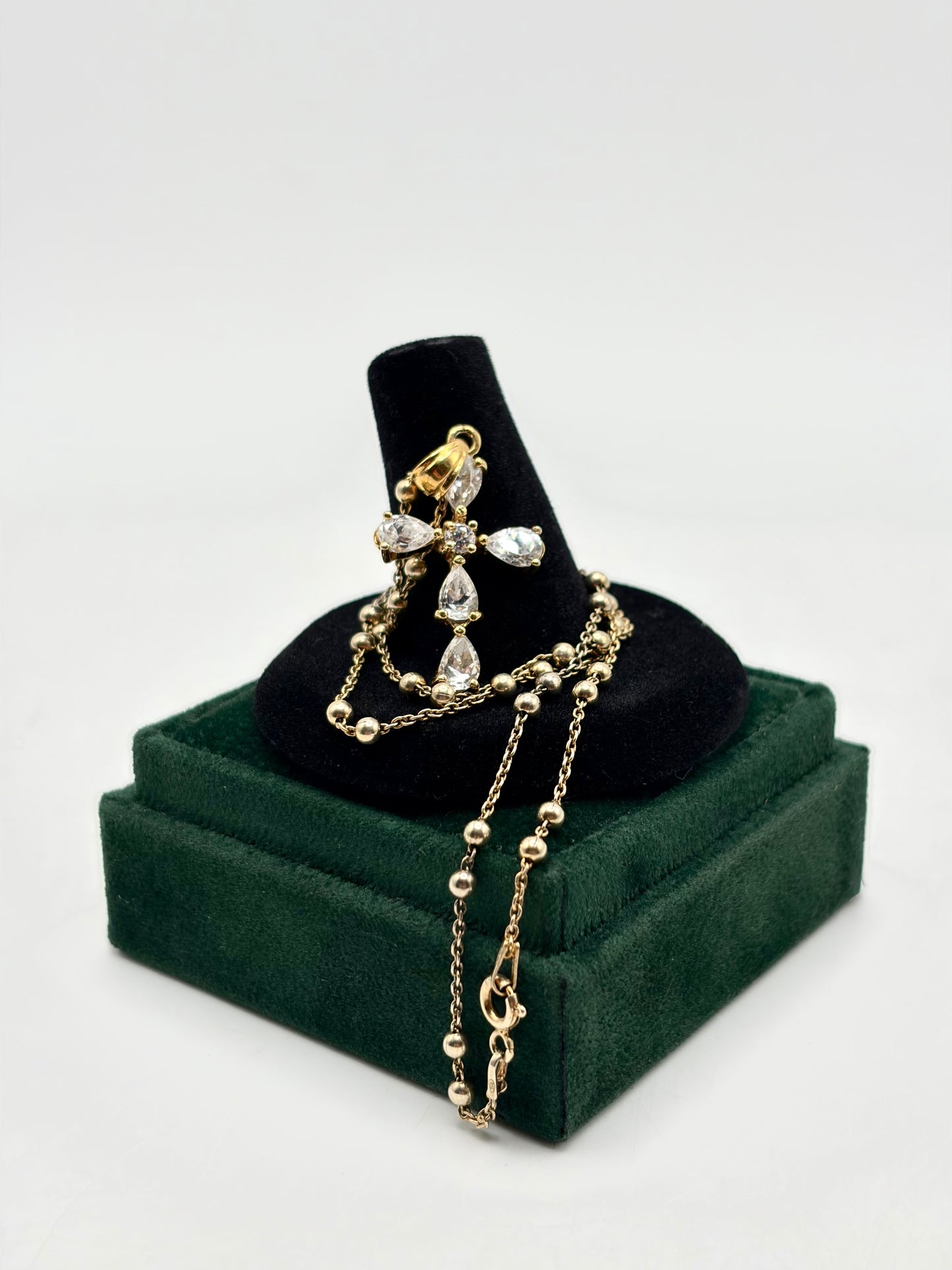 .925 Sterling Silver Gold Plated Rosary