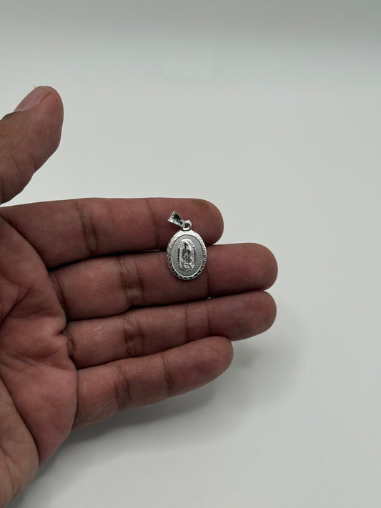 .925 Sterling Silver Our Lady of Guadalupe Religious Medal Pendant