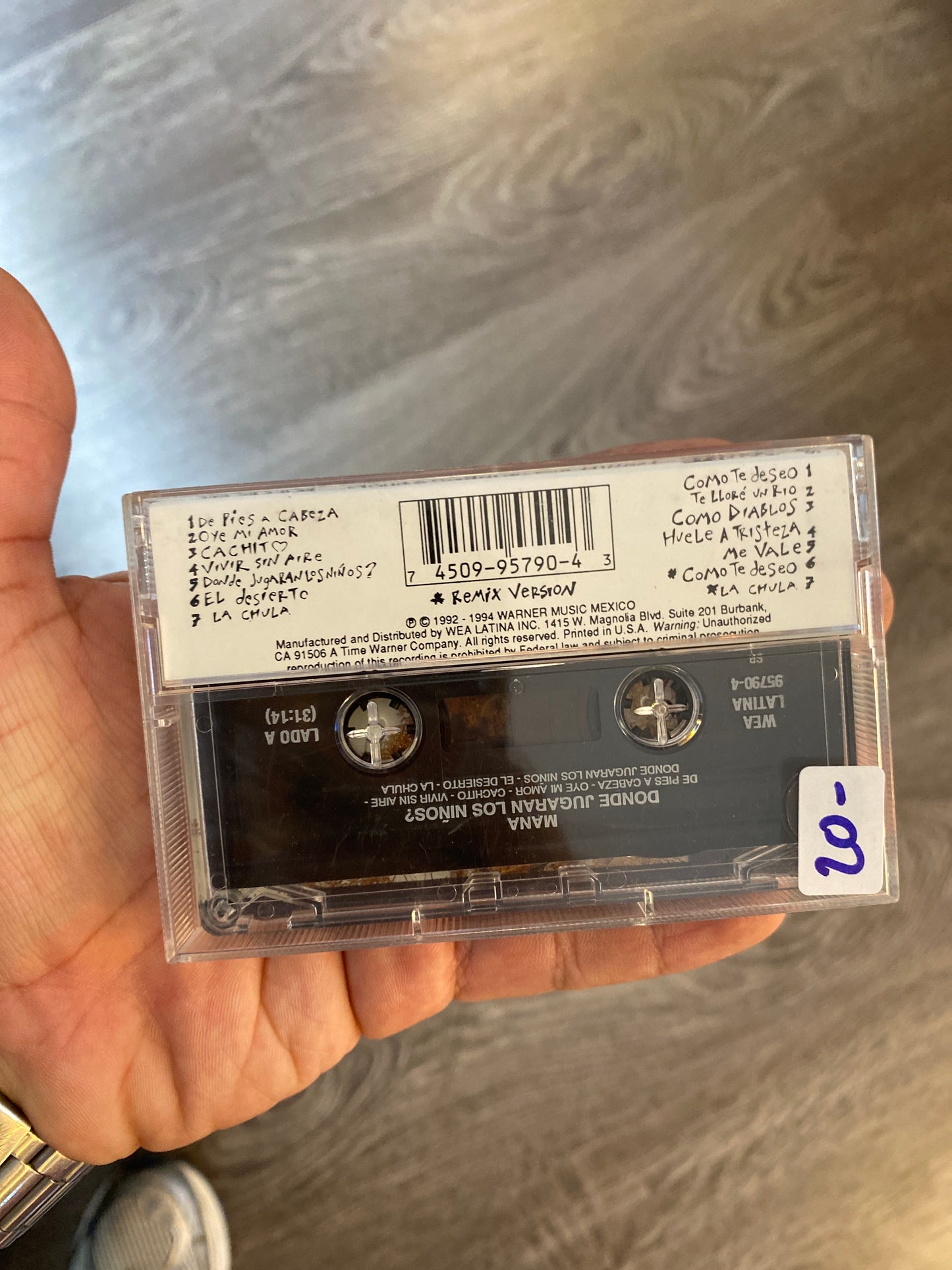 Mana Donde Jugaran Los Ninos Cassette Tape