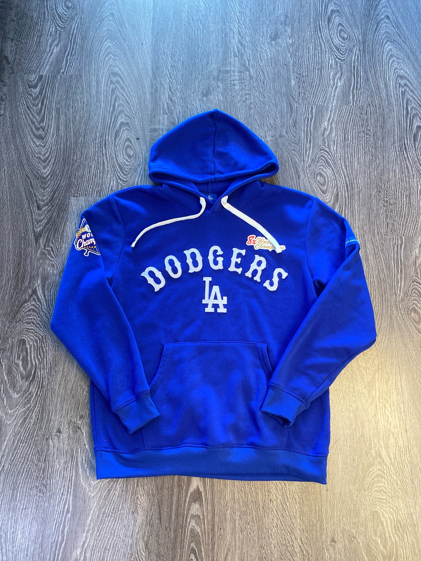 Los Angeles LA Dodgers Logo Hoodie Royal Blue Sz Medium