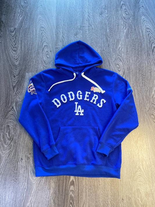 Los Angeles LA Dodgers Logo Hoodie Royal Blue Sz Medium