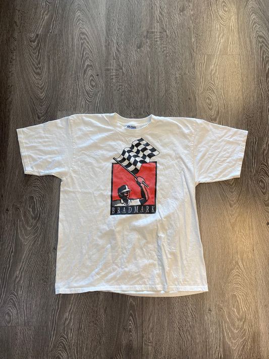 Vintage Bradmark Racing T-Shirt White Sz XL