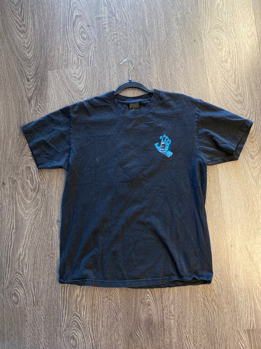 Santa Cruz Logo Black T-Shirt Sz Large