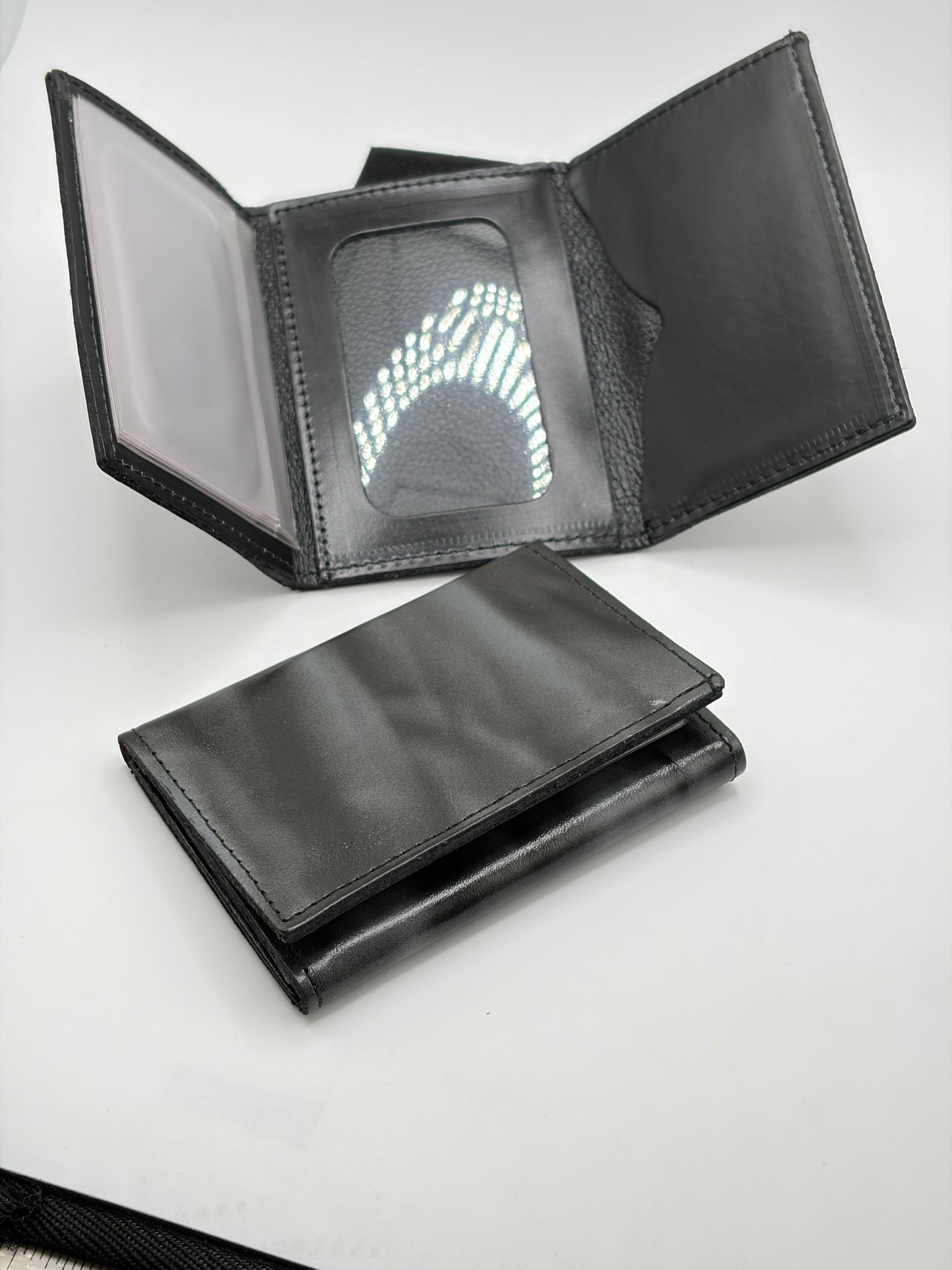 Trifold Two Tone Genuine Leather Wallet