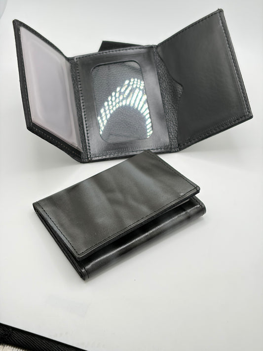 Trifold Two Tone Genuine Leather Wallet
