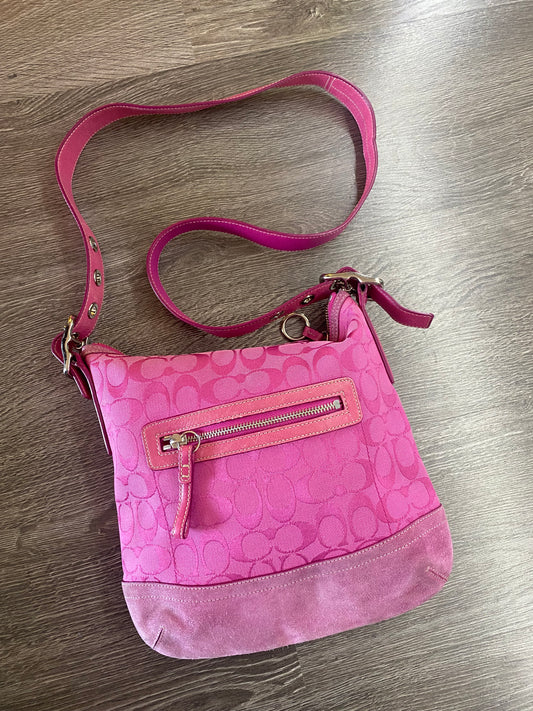 Coach Pink Monogram Purse Hand Bag