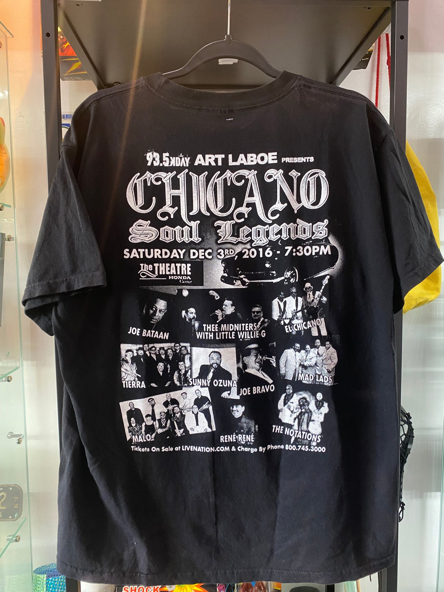 K Day Art Laboe Chicano Soul Legends T-Shirt Black Sz Large