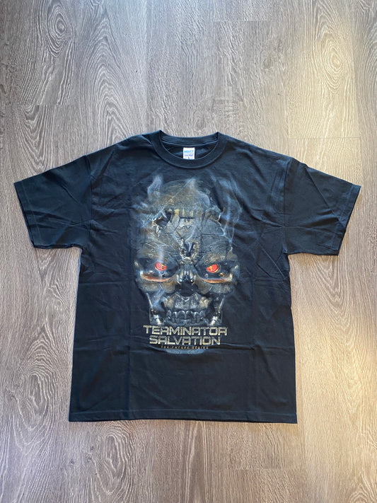 Vintage Y2K Terminator Salvation T-Shirt Black Sz Large