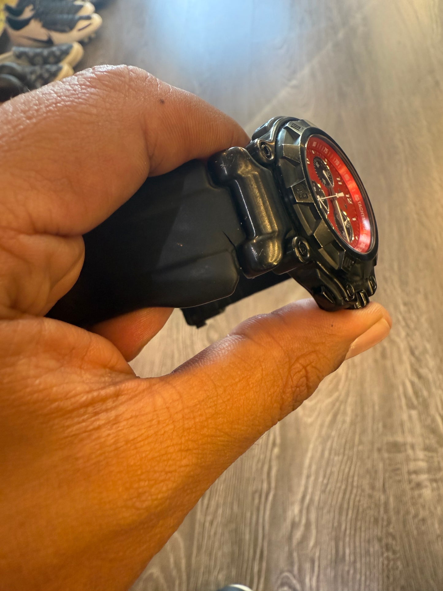 Red dial Oakley watch