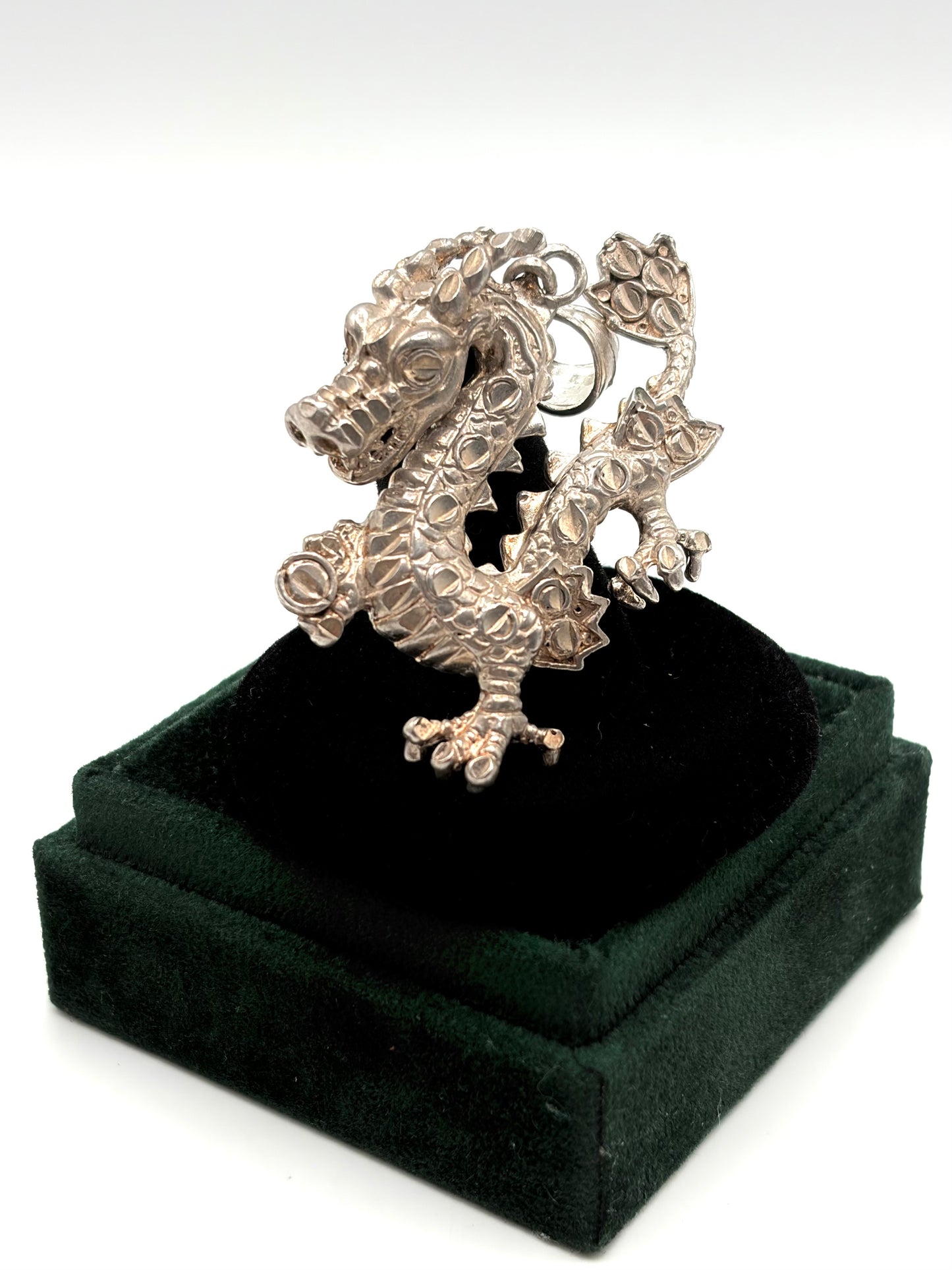 .925 Sterling Silver Chinese Zodiac Dragon Pendent