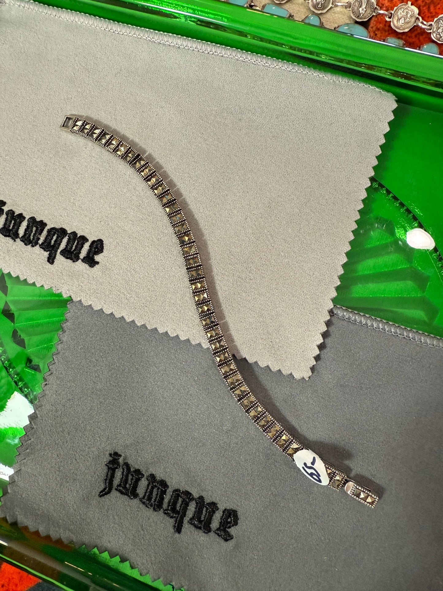 .925 Sterling silver prismatic bracelet 7”