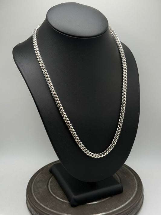 .925 Sterling Silver Heavy Cuban Link Chain Necklace – Solid 22”
