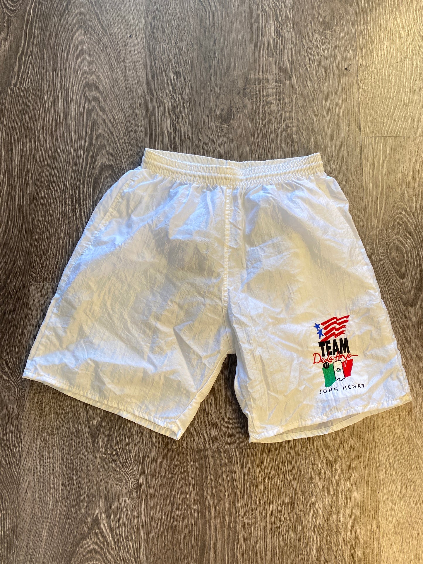 Vintage Team Oscar De La Hoya Shorts White Sz Medium