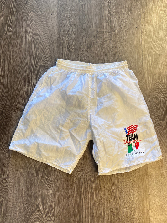 Vintage Team Oscar De La Hoya Shorts White Sz Medium