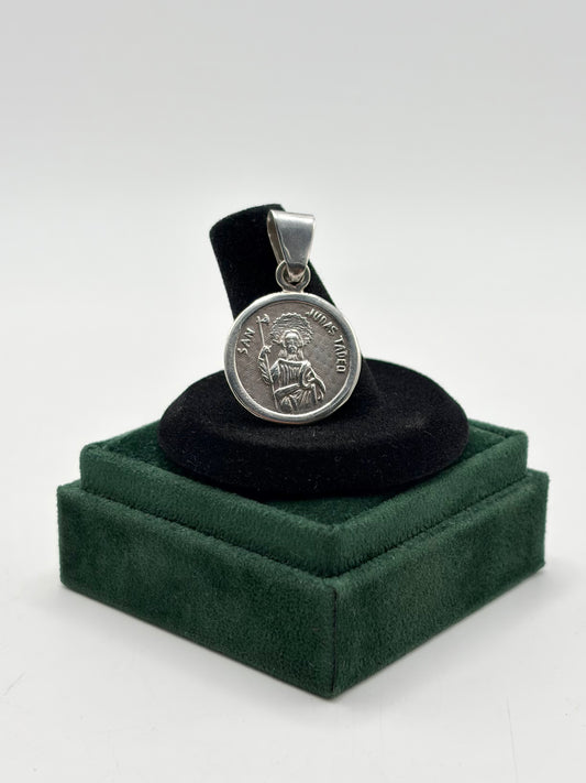 .925 Sterling Silver San Judas Tadeo Pendant