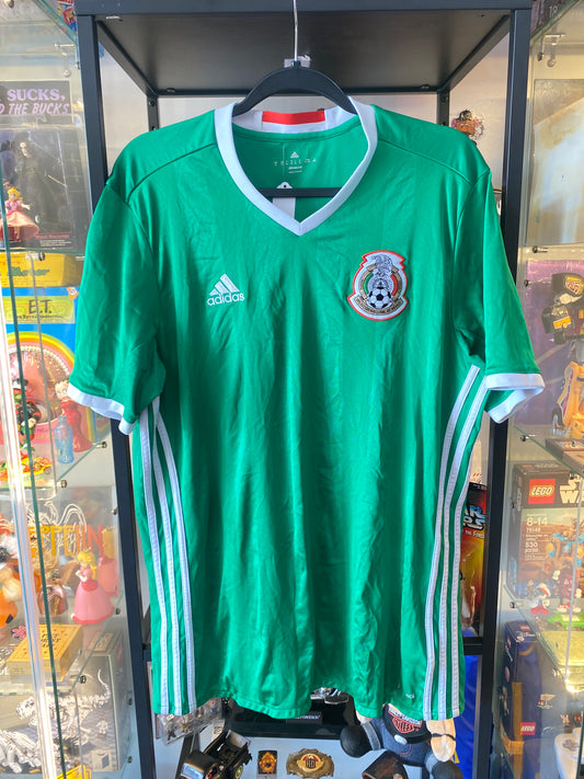 2017 Adidas Mexico Soccer Jersey Home Green Sz XL