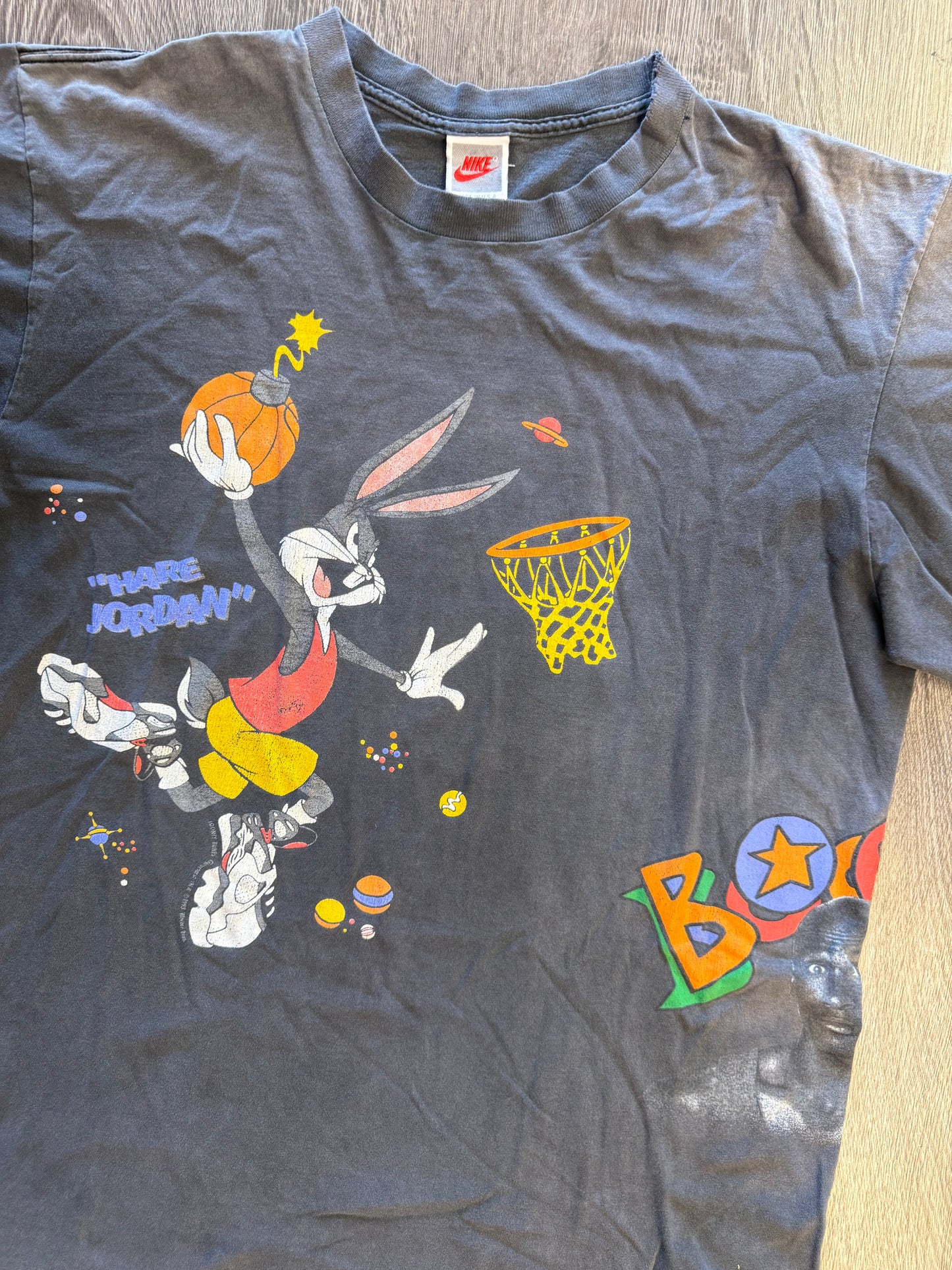 Vintage Space Jam Jordan Bugs Bunny and Marvin the Martian shirt sz. 2XL