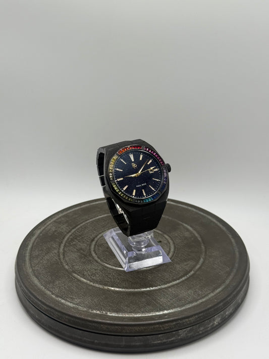 Paul Rich Rainbow dial Butterfly Clasp Automatic Watch Clear Back