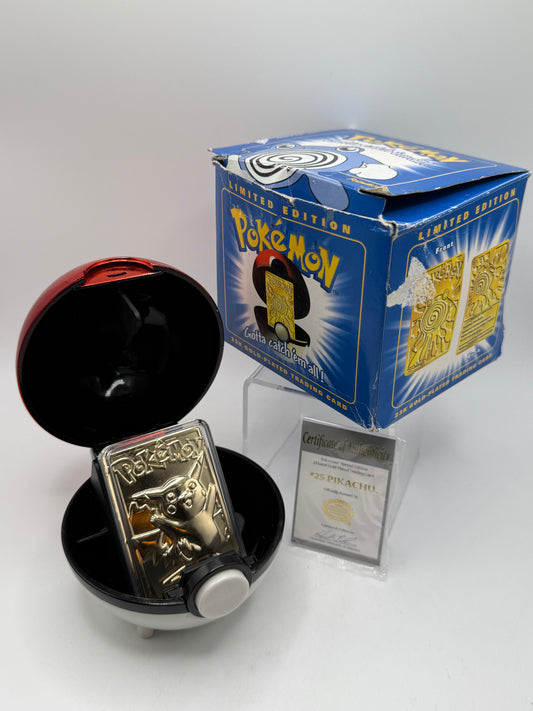 Pokemon Pikachu Burger King 24k GOLD card