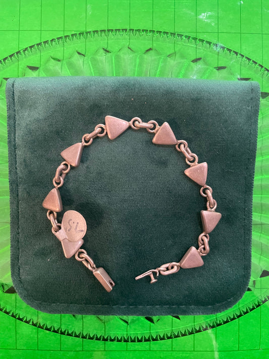 .925 sterling silver triangle bracelet 7.5”