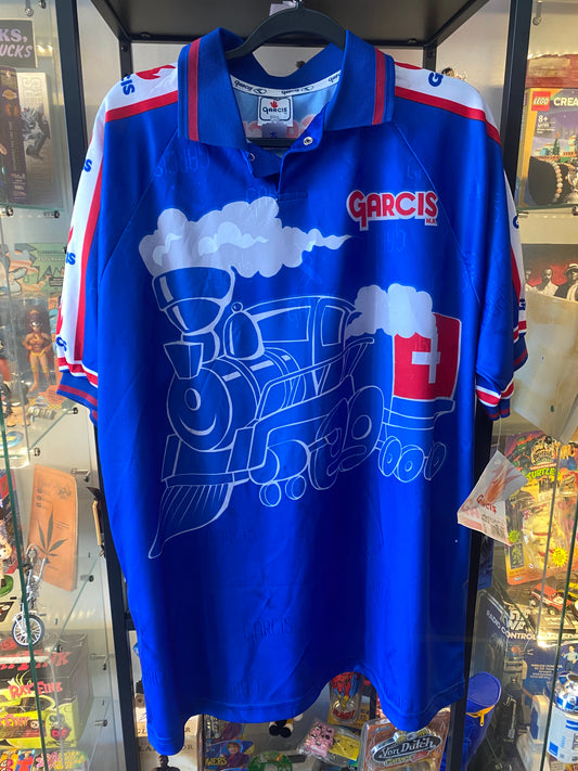 Vintage Garcis Cruz Azul  Jersey Royal Blue Sz XL