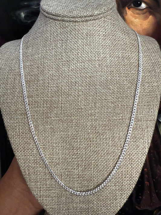 .925 Sterling Silver Cuban Link Chain 24”