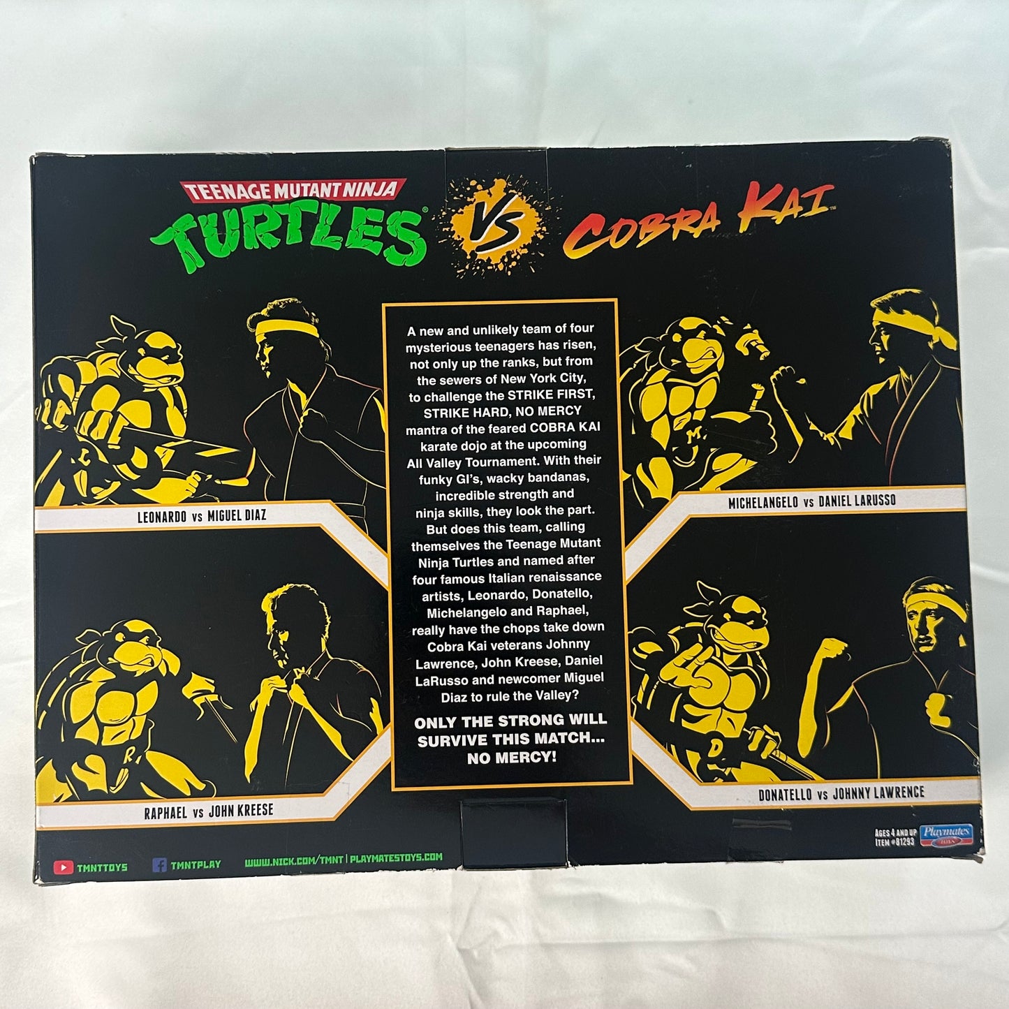 TMNT x Cobra Kai Michelangelo vs Daniel LaRusso Figure Set