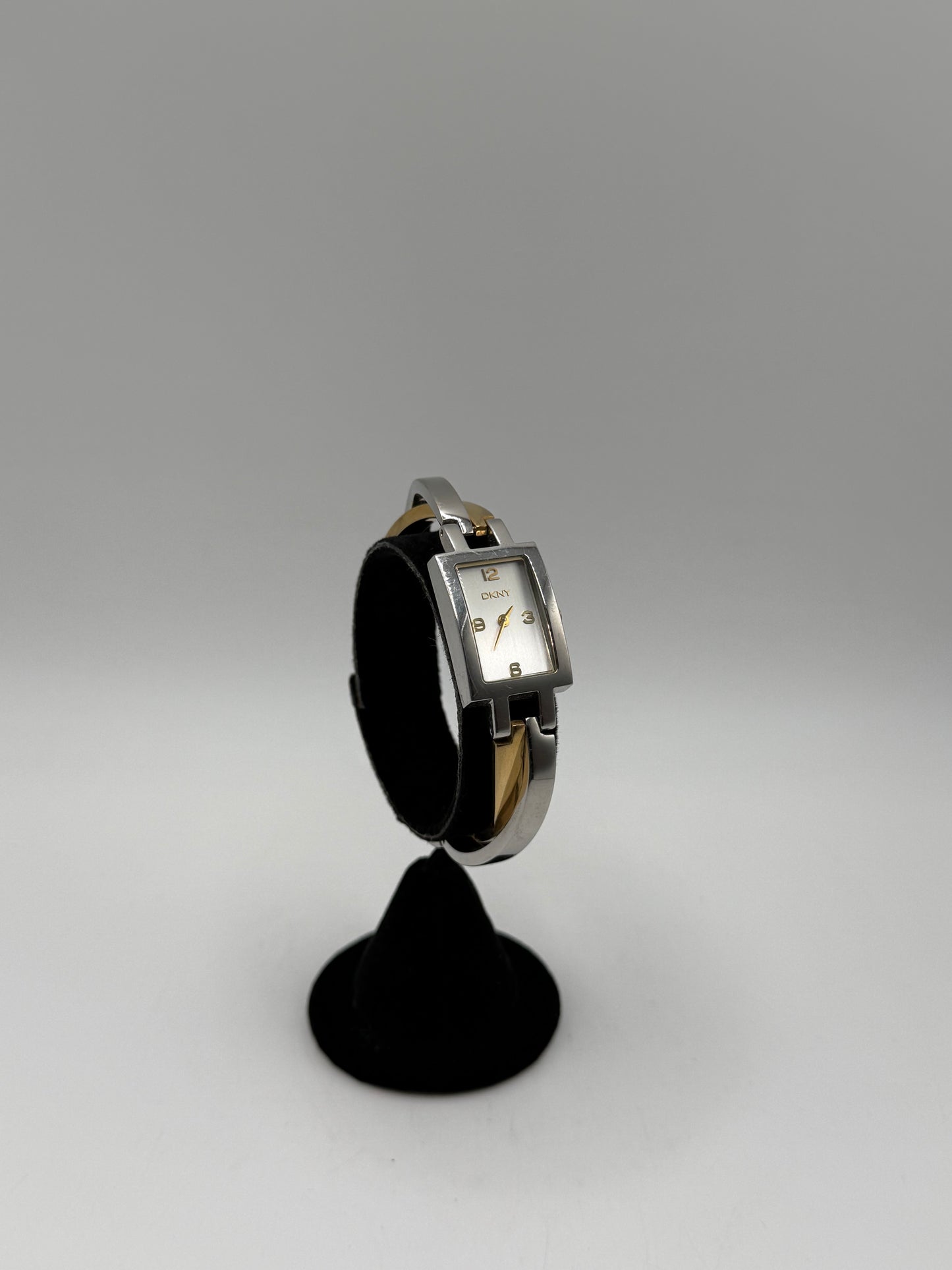 Two Tone Stainless Steel DKNY Cross Strap Quartz Women’s Watch