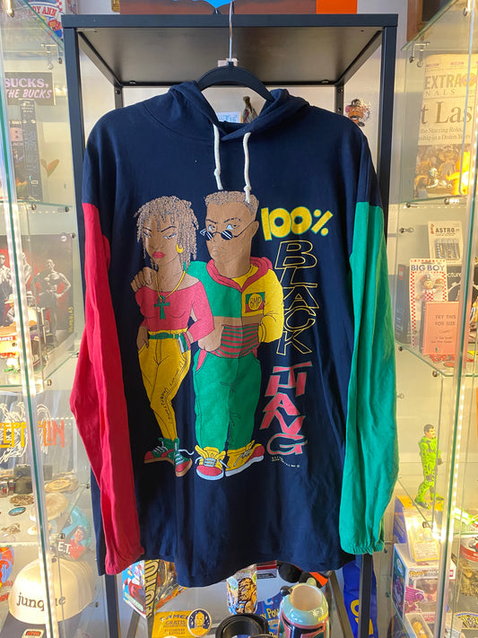Vintage Black Thang Hoodie T-Shirt Sz XL