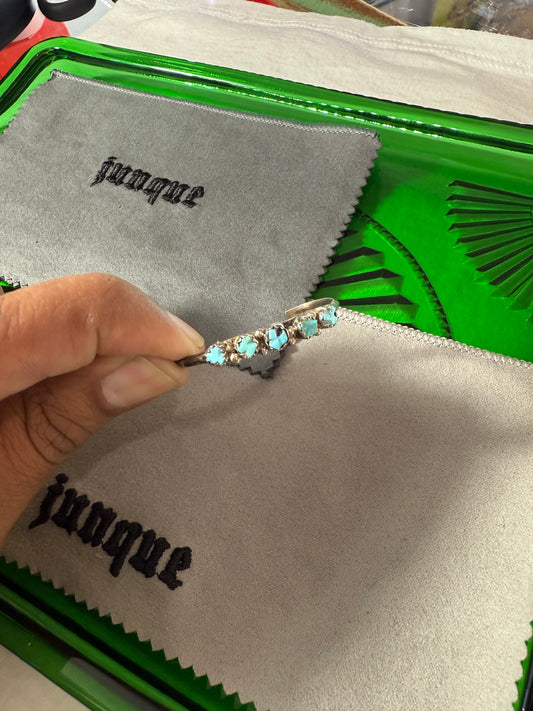 .925 Sterling Silver kids turquoise bangle