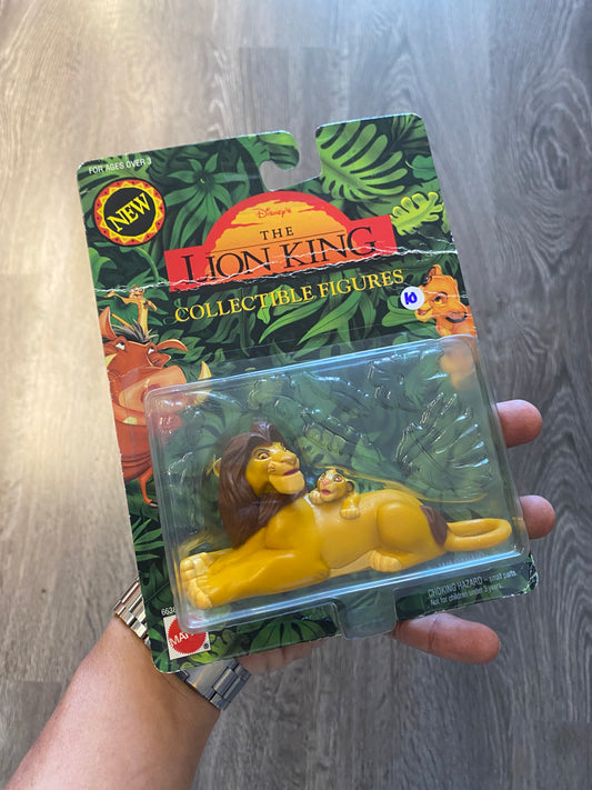 Vintage The Lion King Mufasa And Simba Collectible Toy Figures