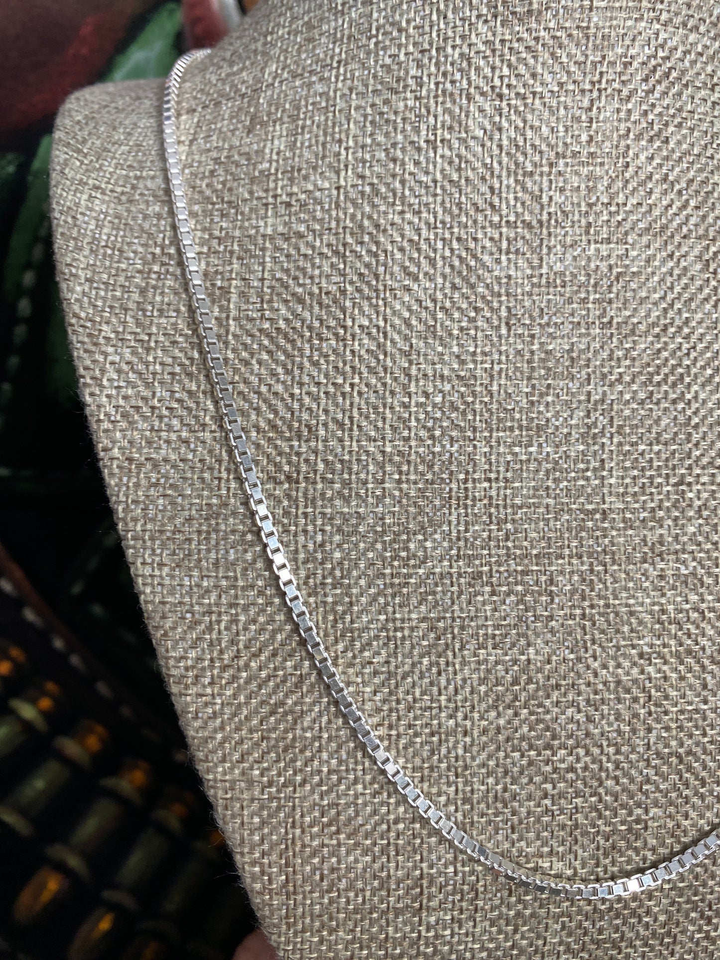 .925 Sterling Silver Solid Box Chain 26”