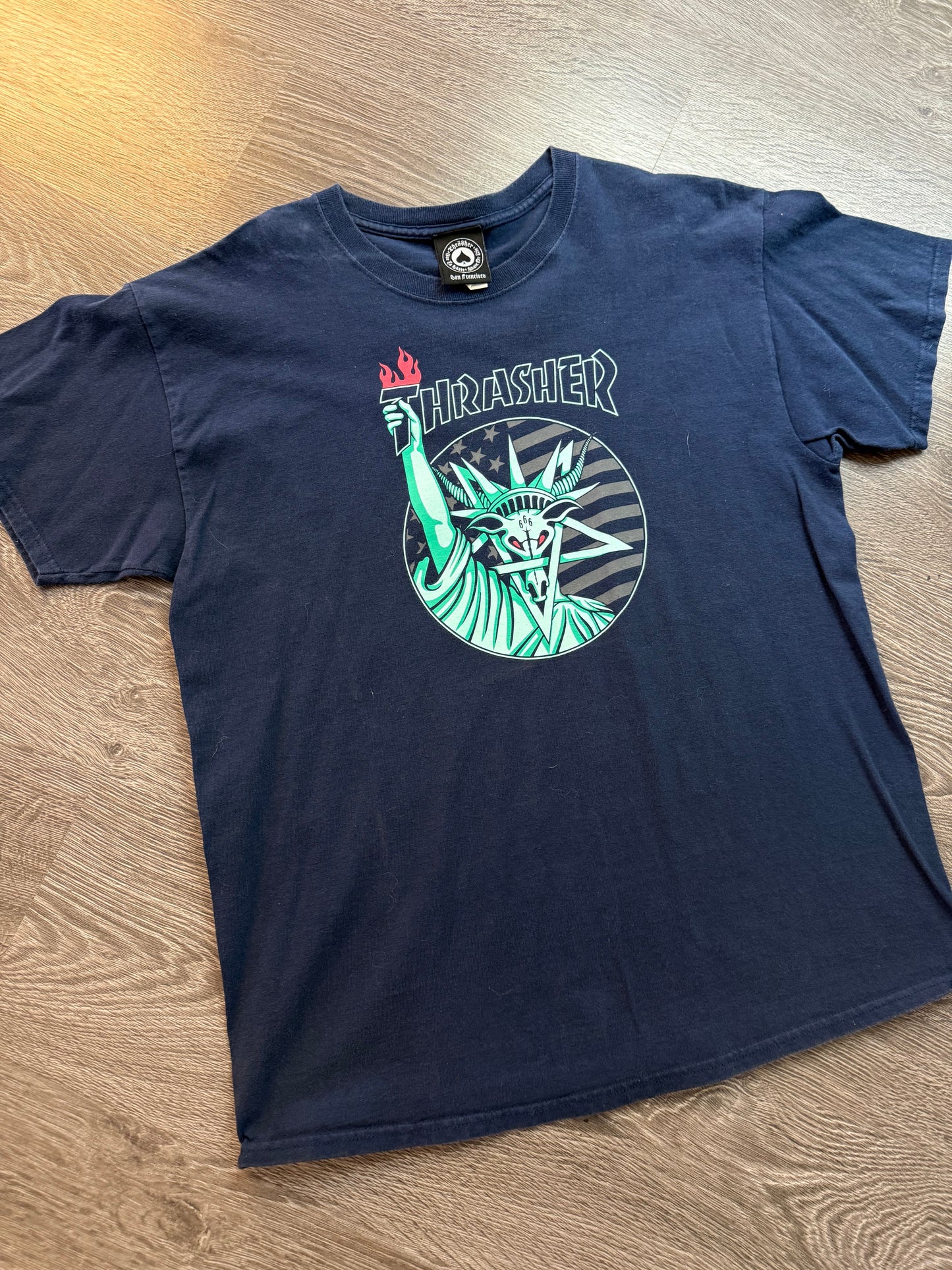 Vintage thrasher magazine liberty shirt sz. L