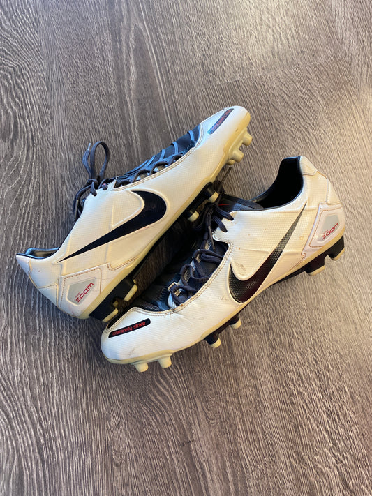 Nike Zoom Total Ninety t90 Strike White Black Soccer Cleats Boots Sz 12