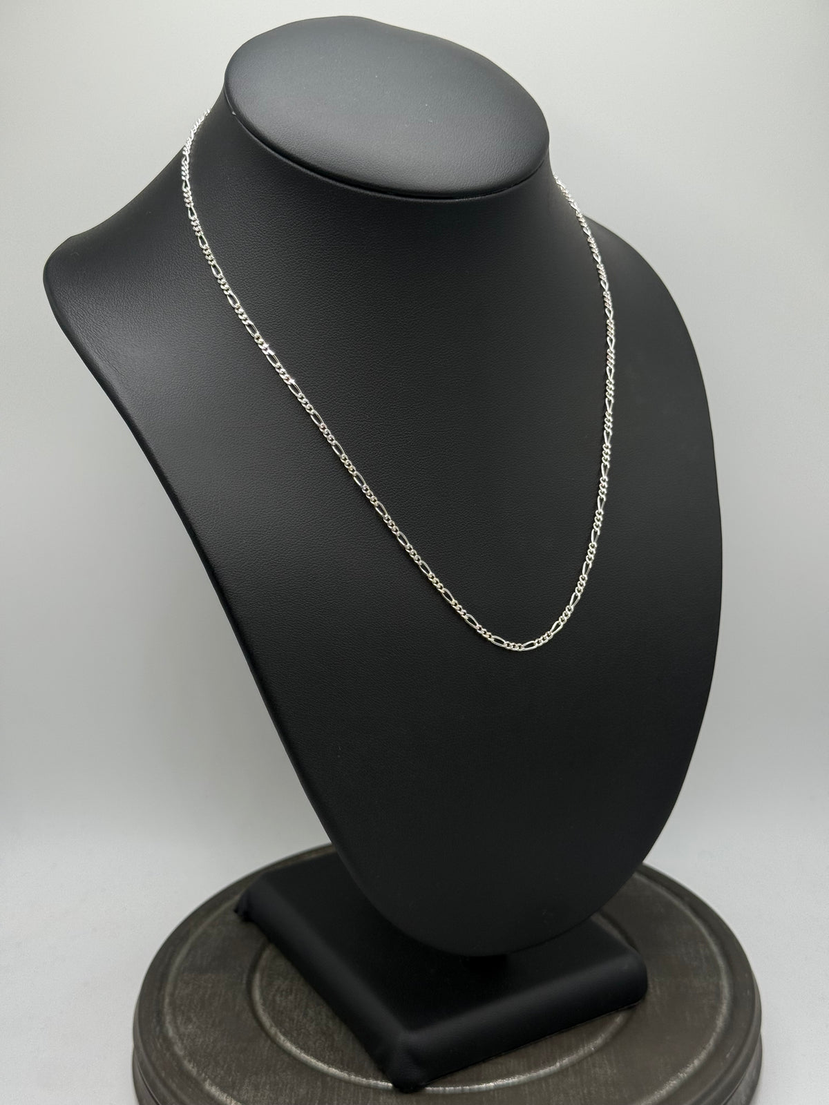 .925 Sterling Silver Figaro Chain Necklace – Classic 18”