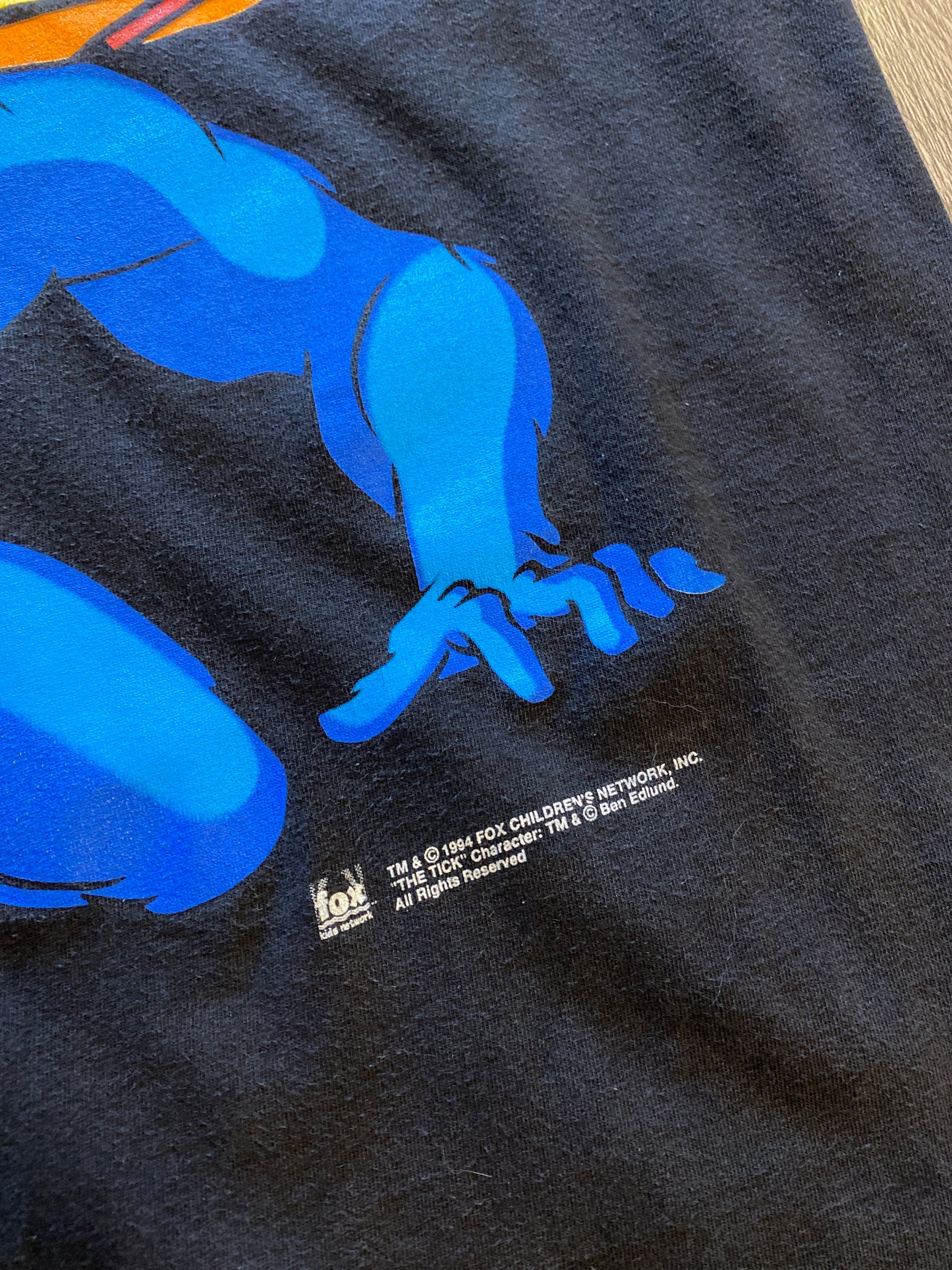 Vintage 1994 The Tick Logo T-Shirt Black Sz XL