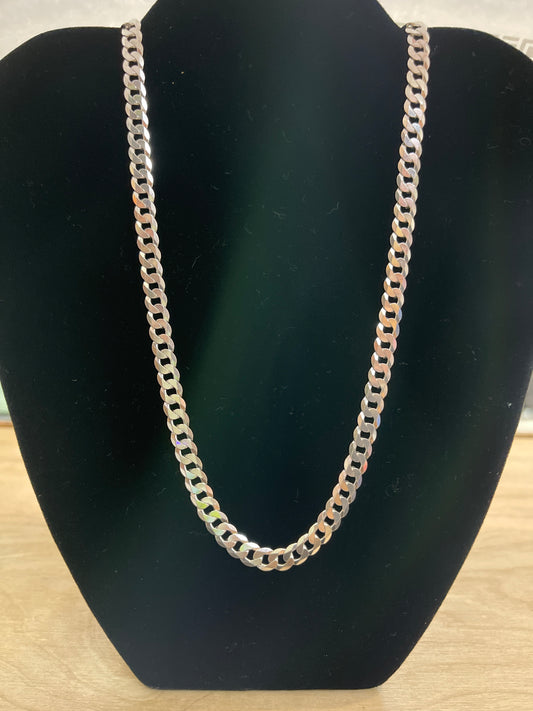 .925 sterling silver cuban chain 12”