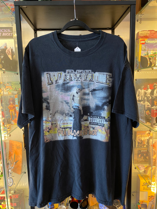 Vintage Lil Wayne The Block Is Hot T-Shirt Black Sz XL