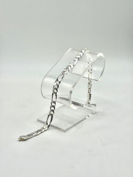 .925 Sterling Silver Figaro Link Bracelet 8.5”