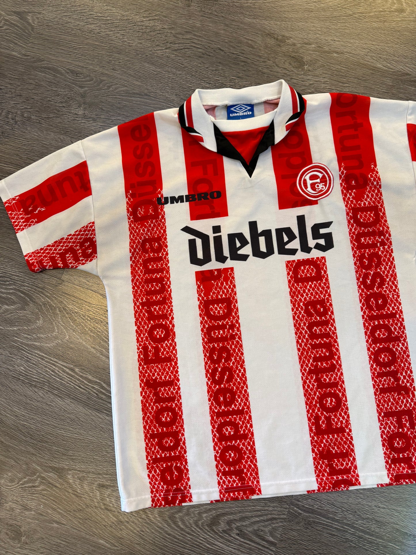 Vintage Umbro Fortuna Düsseldorf Diebels Soccer Jersey 90s Bundesliga Football Shirt