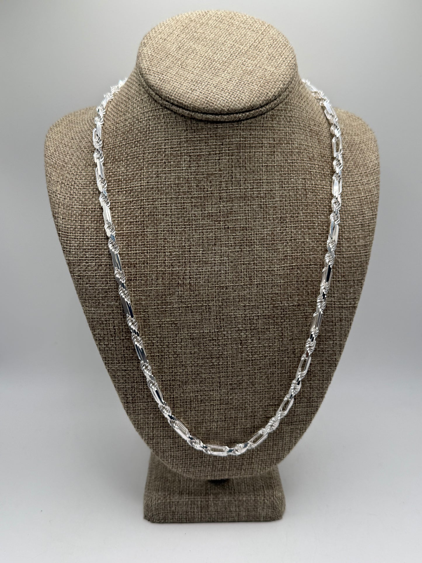 .925 Sterling Silver Solid Milano chain 24”