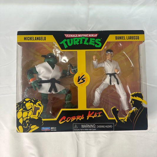 TMNT x Cobra Kai Michelangelo vs Daniel LaRusso Figure Set
