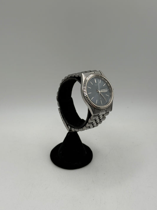 Citizens Day Date Blue Face Quartz Movement Watch